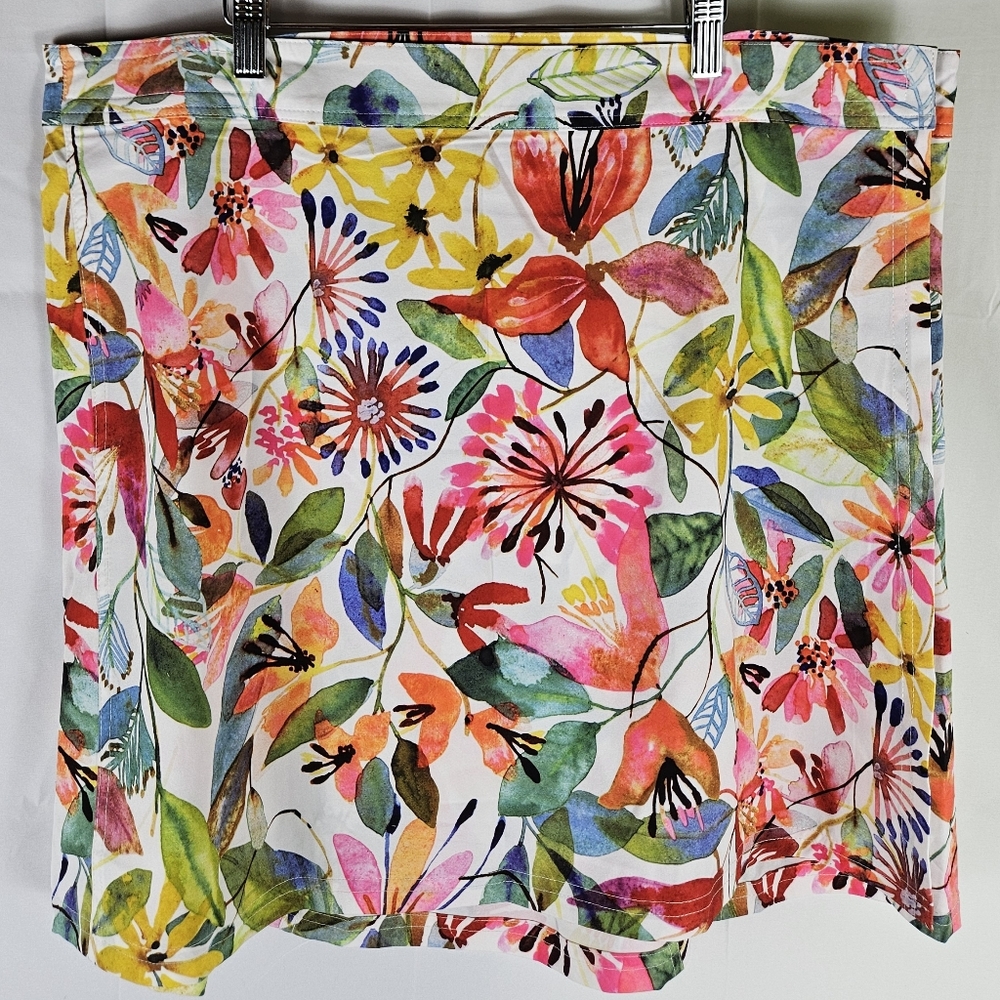 Ripskirt Colorful Floral Velcro Mini Skirt Womens XL Tropical Summer Vacation - Picture 1 of 7